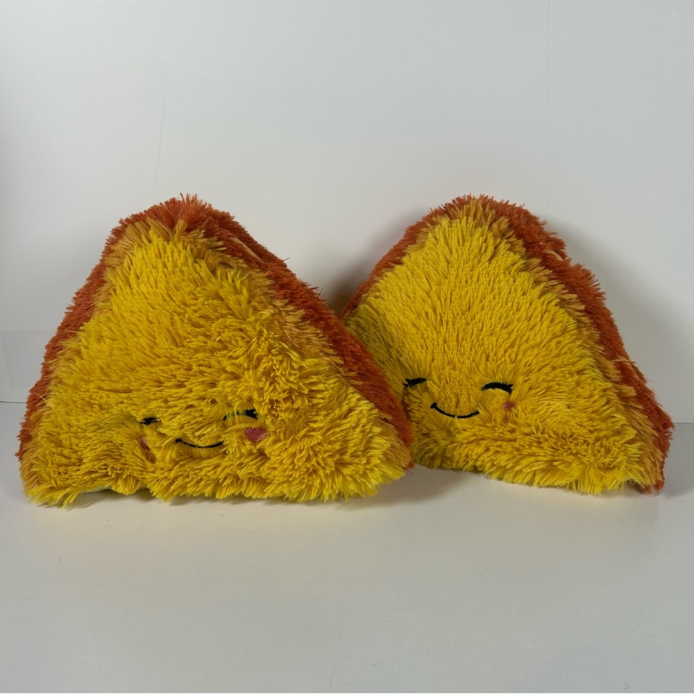 Squishable Brand Grilled Cheese Sandwich Retired Plush Food Plush Toy Lot Of 2